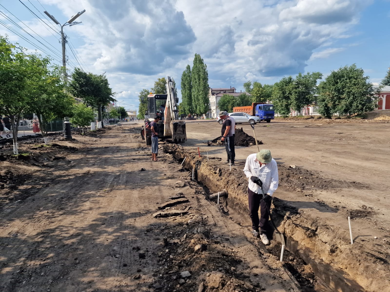 Реконструкцию улицы Советской в Мичуринске ведут под контролем археологов.