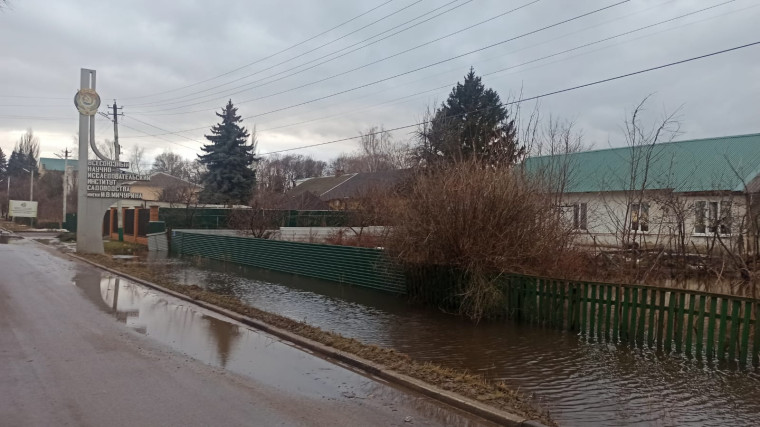 В Мичуринске борются с последствиями паводка.